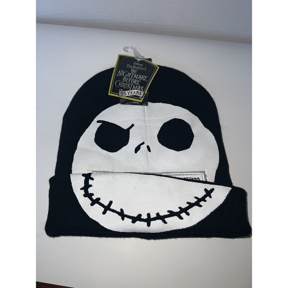 Disney's Beanie Hat Nightmare Before Christmas Jack Skellington FLIP DOWN New - Picture 1 of 6